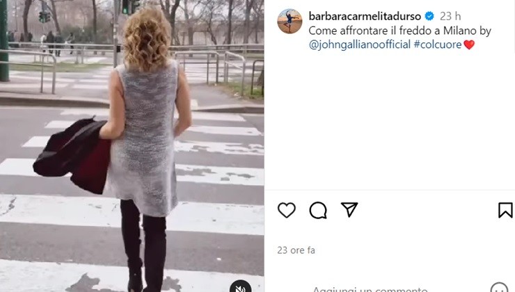 Barbara d'Urso look affrontare freddo